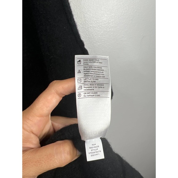 Vince Merino Wool Blend Button Longline Cardigan Women's Black Size: Large NWT - Picture 10 of 11